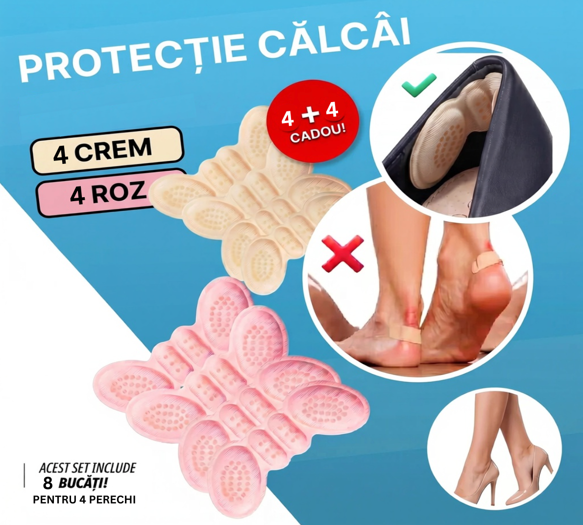 Set 8 Pernuțe CONFORT din Spumă - Set 4+4 🎁