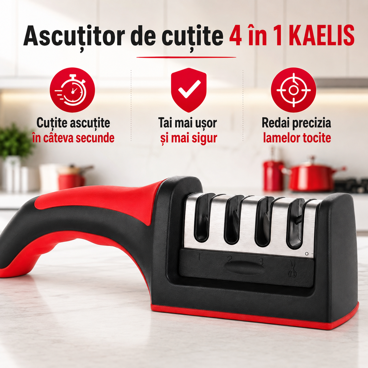 Ascuțitor de cuțite 4 în 1 KAELIS™