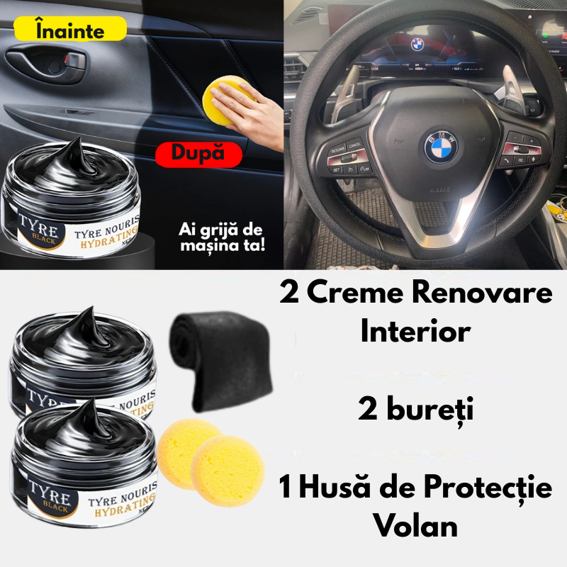 Pachet 2 Creme de Renovare Interior + Husă Protecție Volan