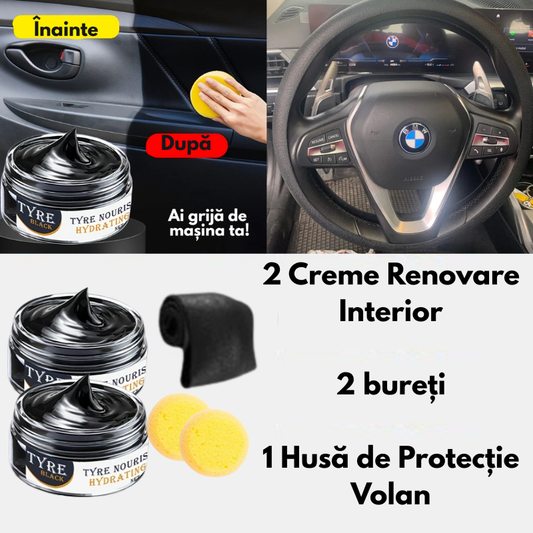 Pachet 2 Creme de Renovare Interior + Husă Protecție Volan